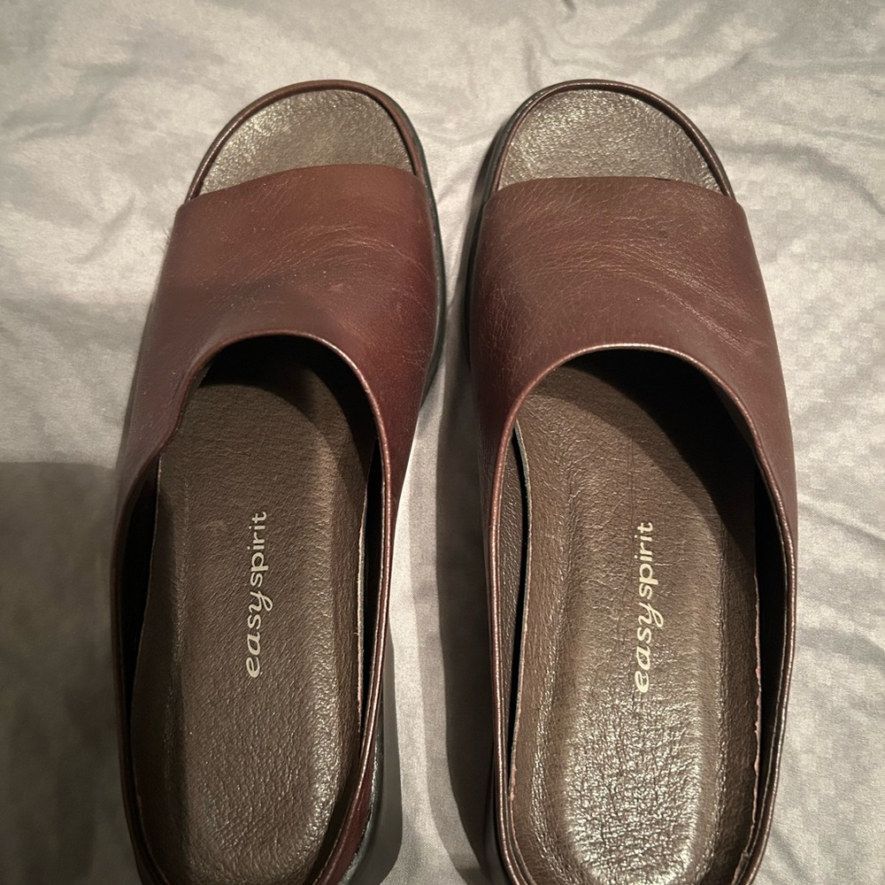Easy Spirit Women's Dark Brown Mules